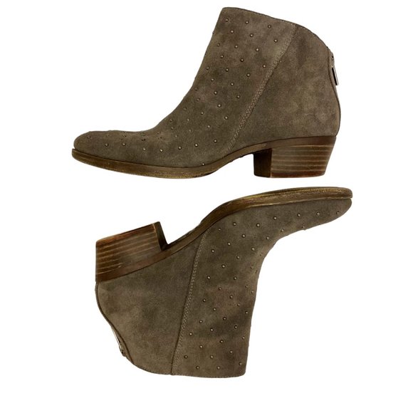 LUCKY BRAND Studded Western Gray Suede Bootie SIZE 7 - Picture 2 of 9